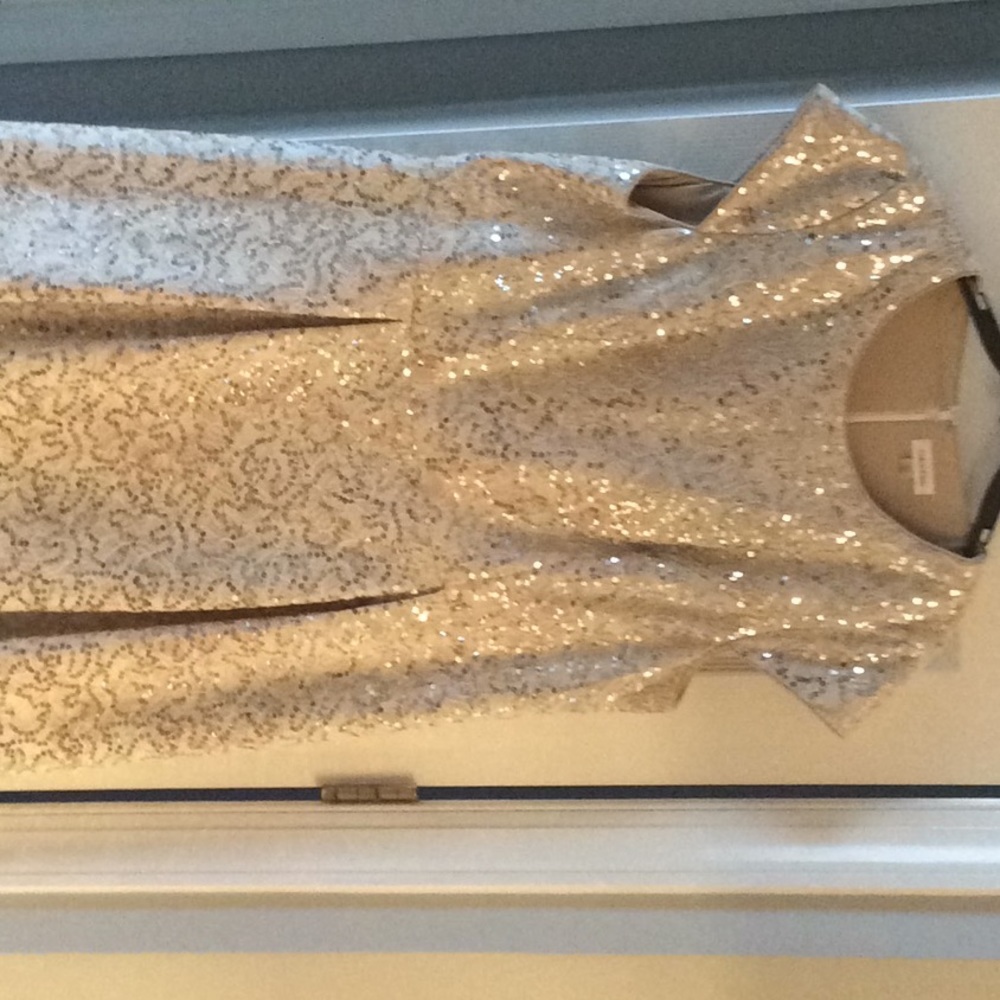 Calvin Klein gold sequin party 👗 dress